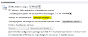 Feiertage hinzufügen Feiertage hinzufügen