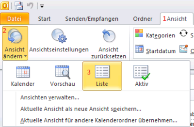 List view List view