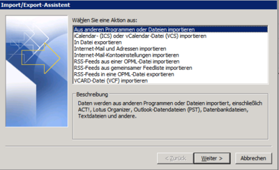 Import Dialog Import Dialog