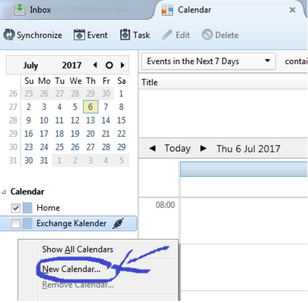 Create a new calendar Create a new calendar